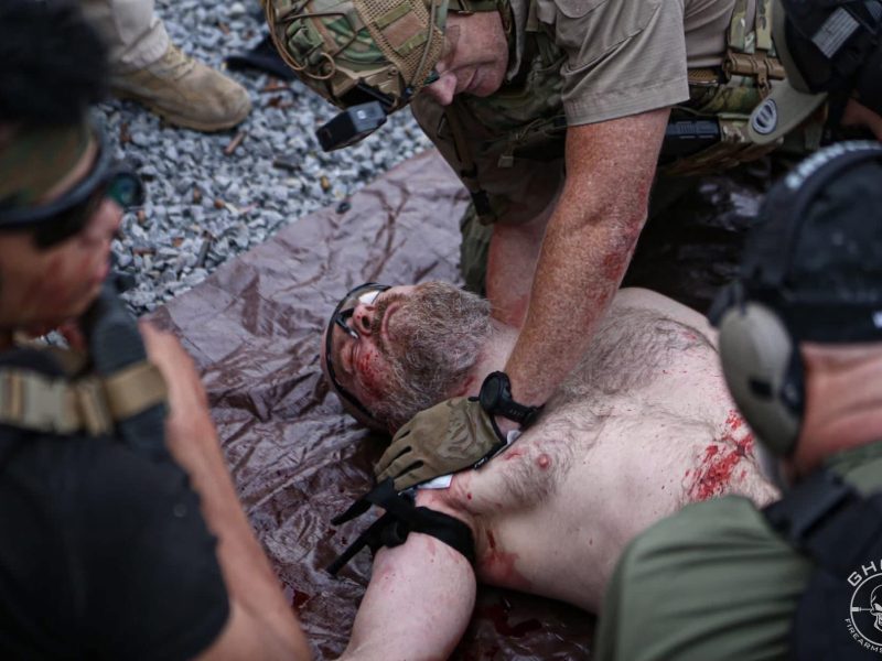 students conducting low light tactical emergency casualty care carbine drill